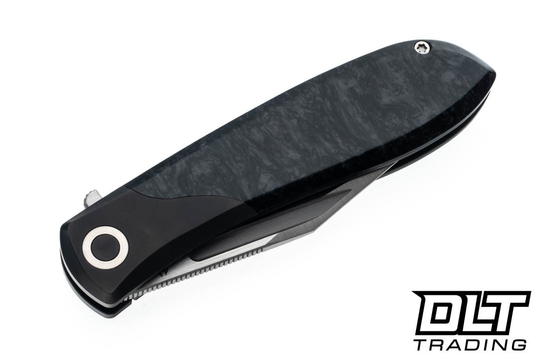 Jack Wolf Scuffle - Black Ice Kirinite - Belt Satin S90V Blade