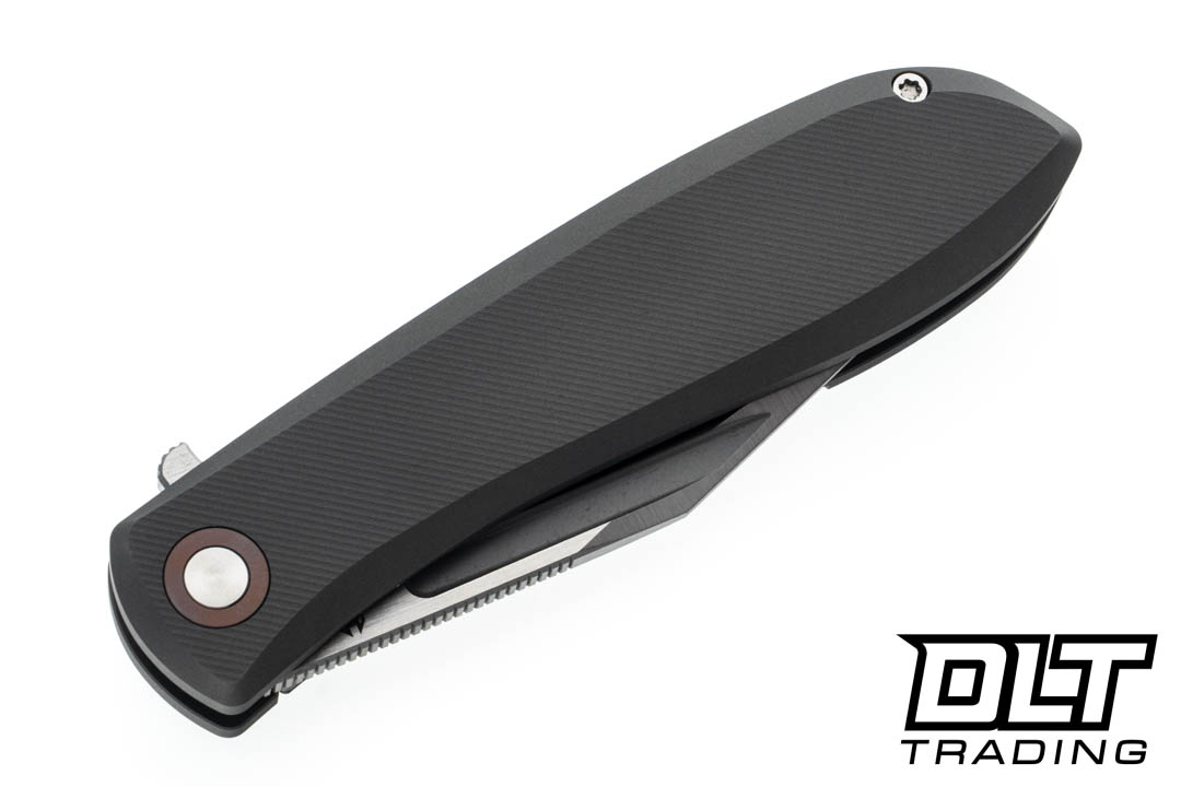 Jack Wolf Scuffle - Micro Milled Titanium - Belt Satin S90V Blade