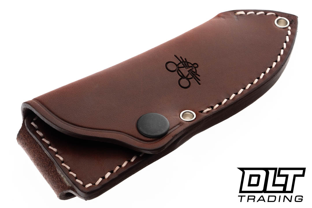 GiantMouse GMF1-XL - Green Canvas Micarta - Stonewash N690 Blade