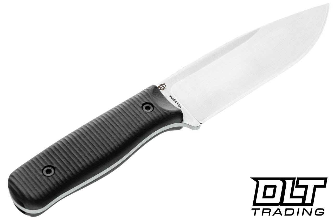 WTG Voyageur Gen 2 - K329 Satin Blade - Black G-10 Textured Grip