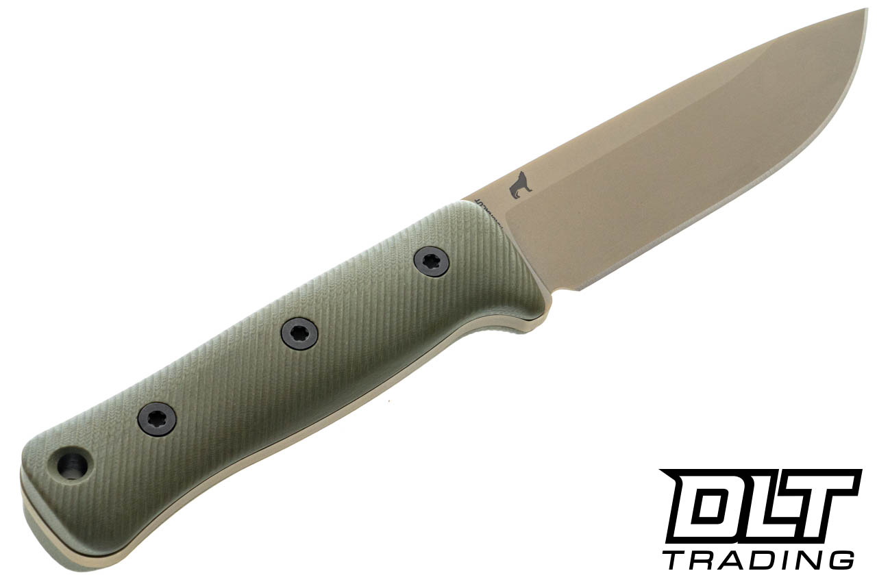 Reiff F5 Field Survival Knife - FDE PVD MagnaCut Blade - OD Green