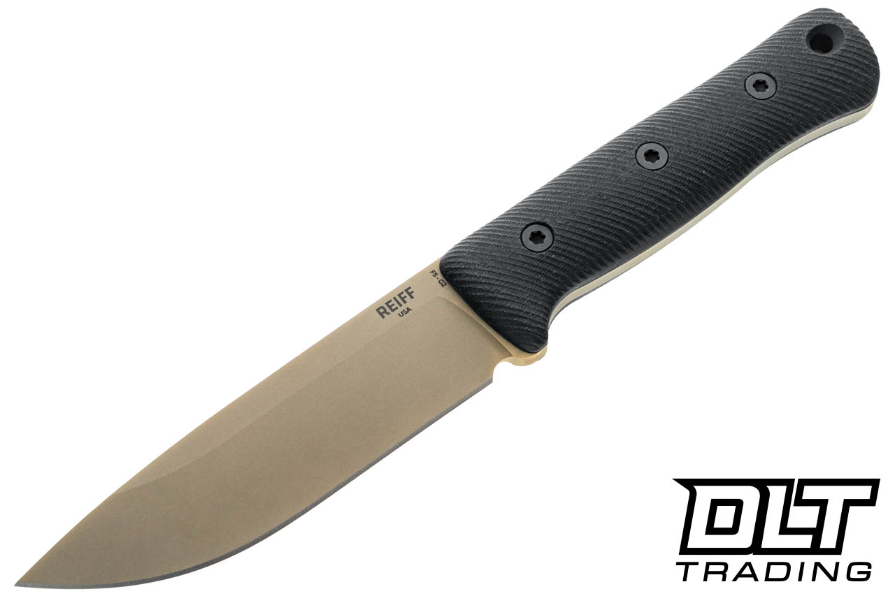 Reiff F5 Field Survival Knife - FDE PVD MagnaCut Blade - Black