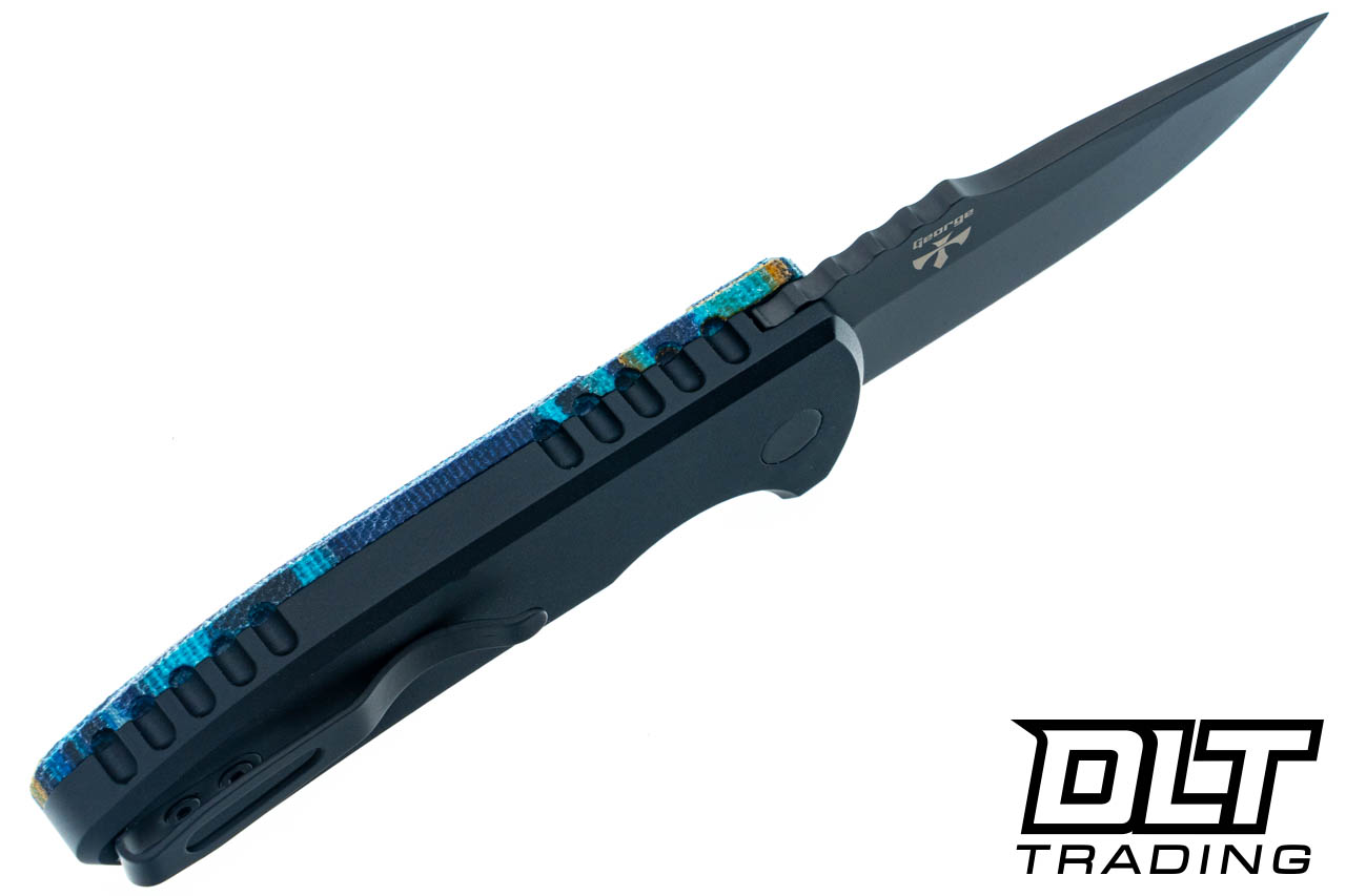 Pro-Tech SBR - Starry Night G-Carta - Black DLC Blade - Abalone