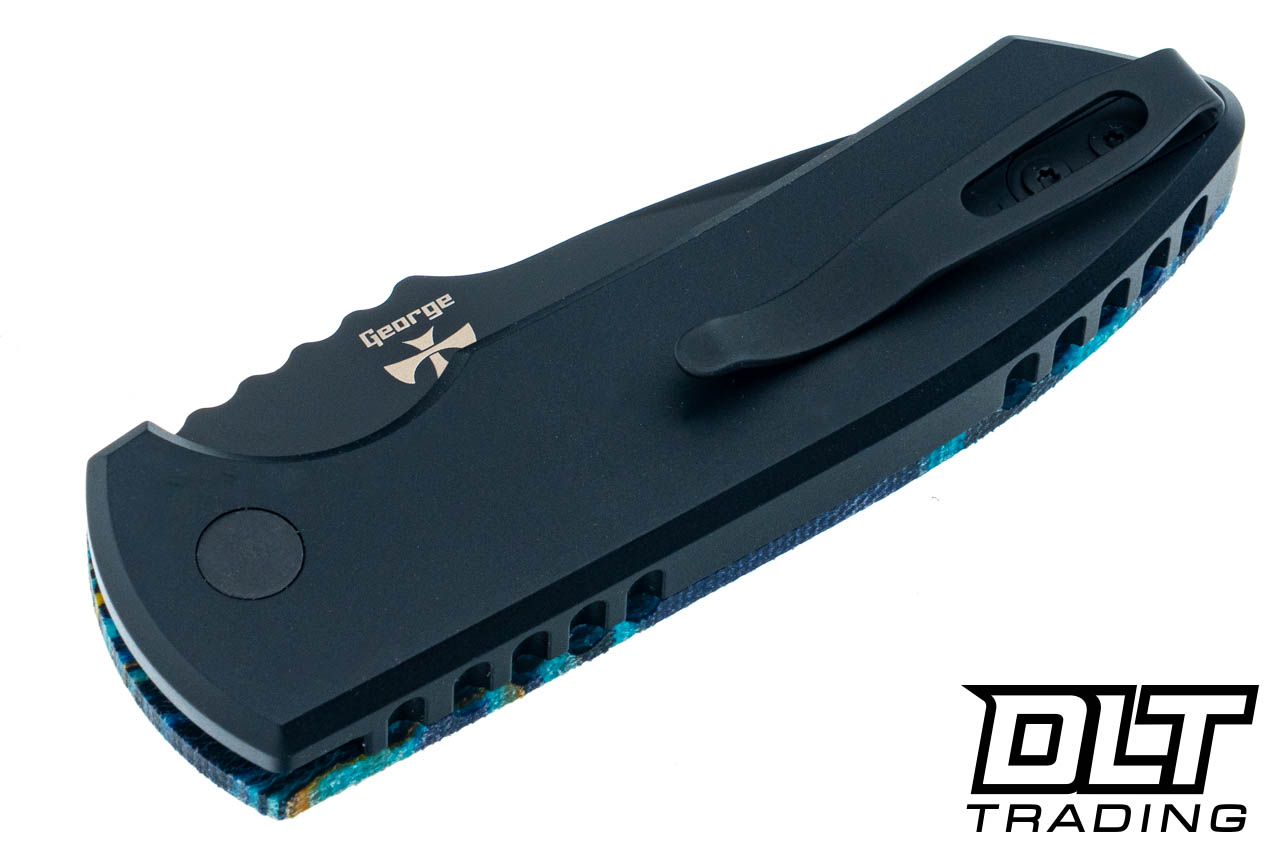 Pro-Tech SBR - Starry Night G-Carta - Black DLC Blade - Abalone