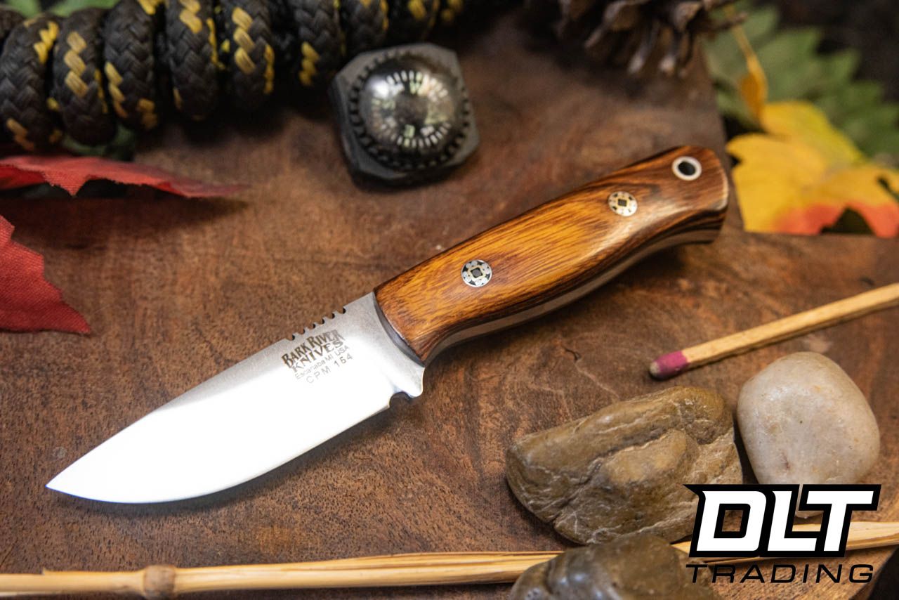 Bark River Micro Bravo CPM 154 Desert Ironwood - Black Liners