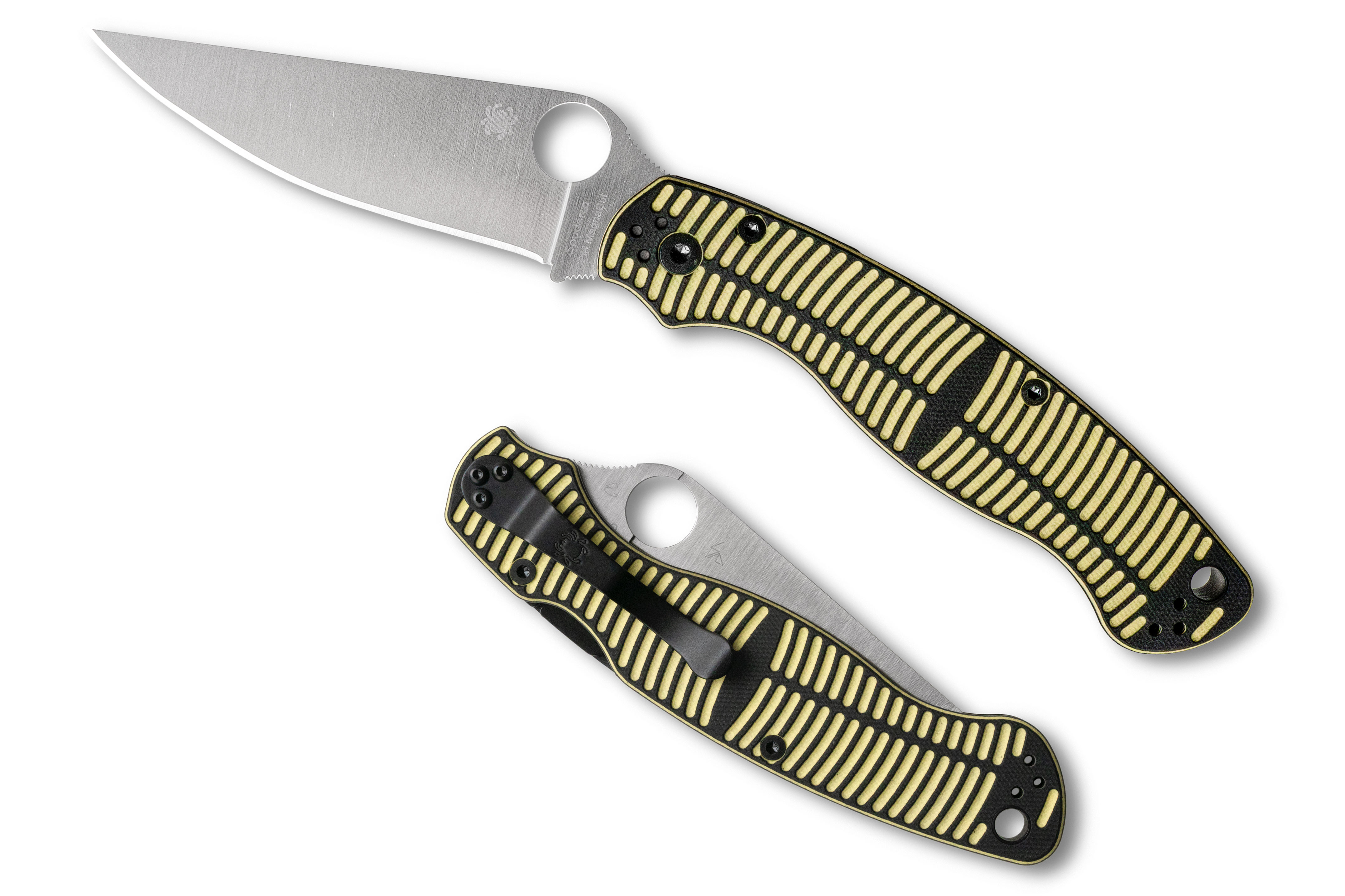 Spyderco C36GBKYLMCP2 Military 2 Salt - Black & Yellow G-10