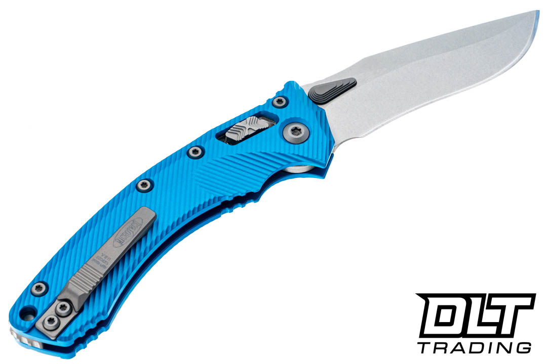 Microtech 137RL-10FLBL Amphibian Ram-Lok S/E - Fluted Blue Handle