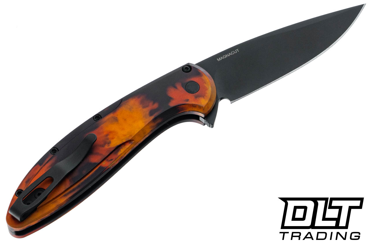 Pro-Tech Cambria 2 - Del Fuego Aluminum Handle - Black G-10 Inlay