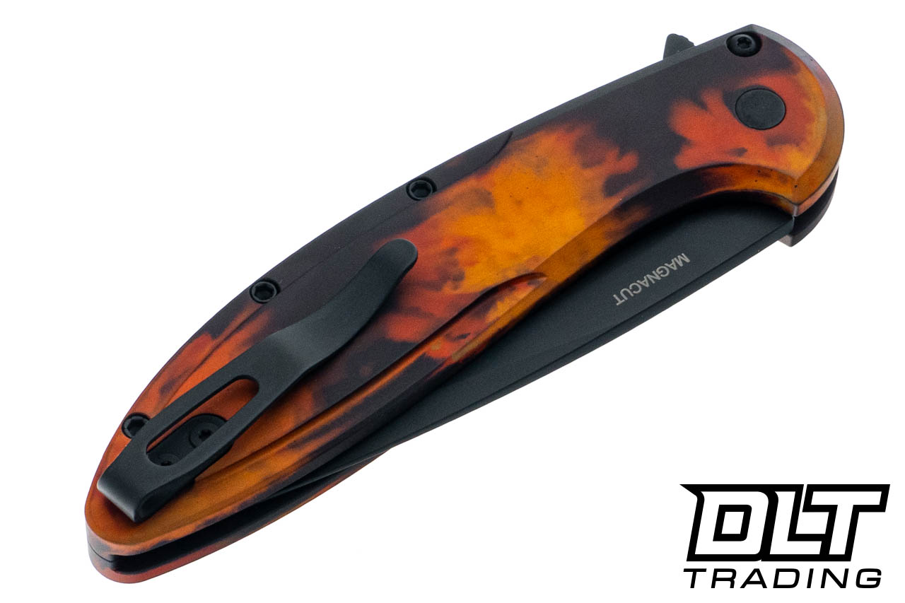 Pro-Tech Cambria 2 - Del Fuego Aluminum Handle - Black G-10 Inlay