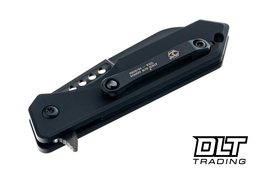 Heretic Jinn Manual - Black Wharncliffe MagnaCut Blade - Hand