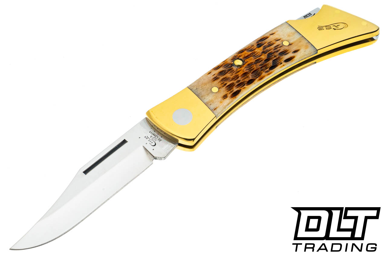 Case XX-Changer Lockback with Gut Hook Gift Set - Amber Bone - DLT