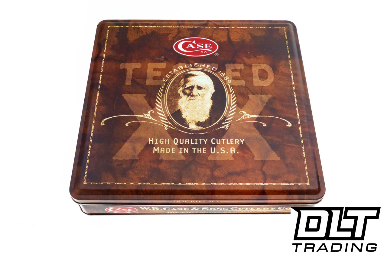 Case Hunter Trapper with Gut Hook Gift Tin - Jigged Bone - DLT Trading