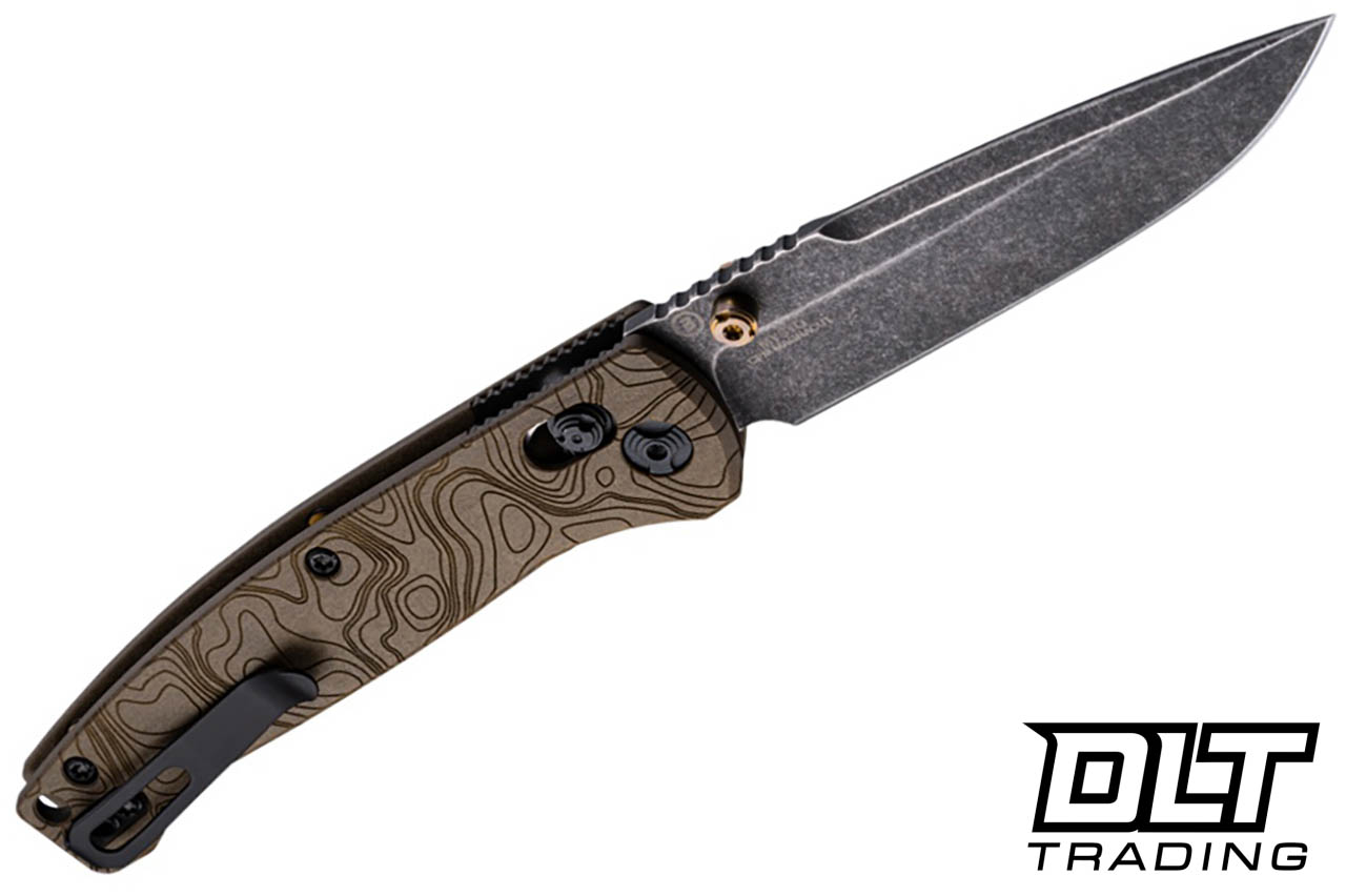 Hogue Mysto Earth Manual Folder - Black Stonewash MagnaCut Blade