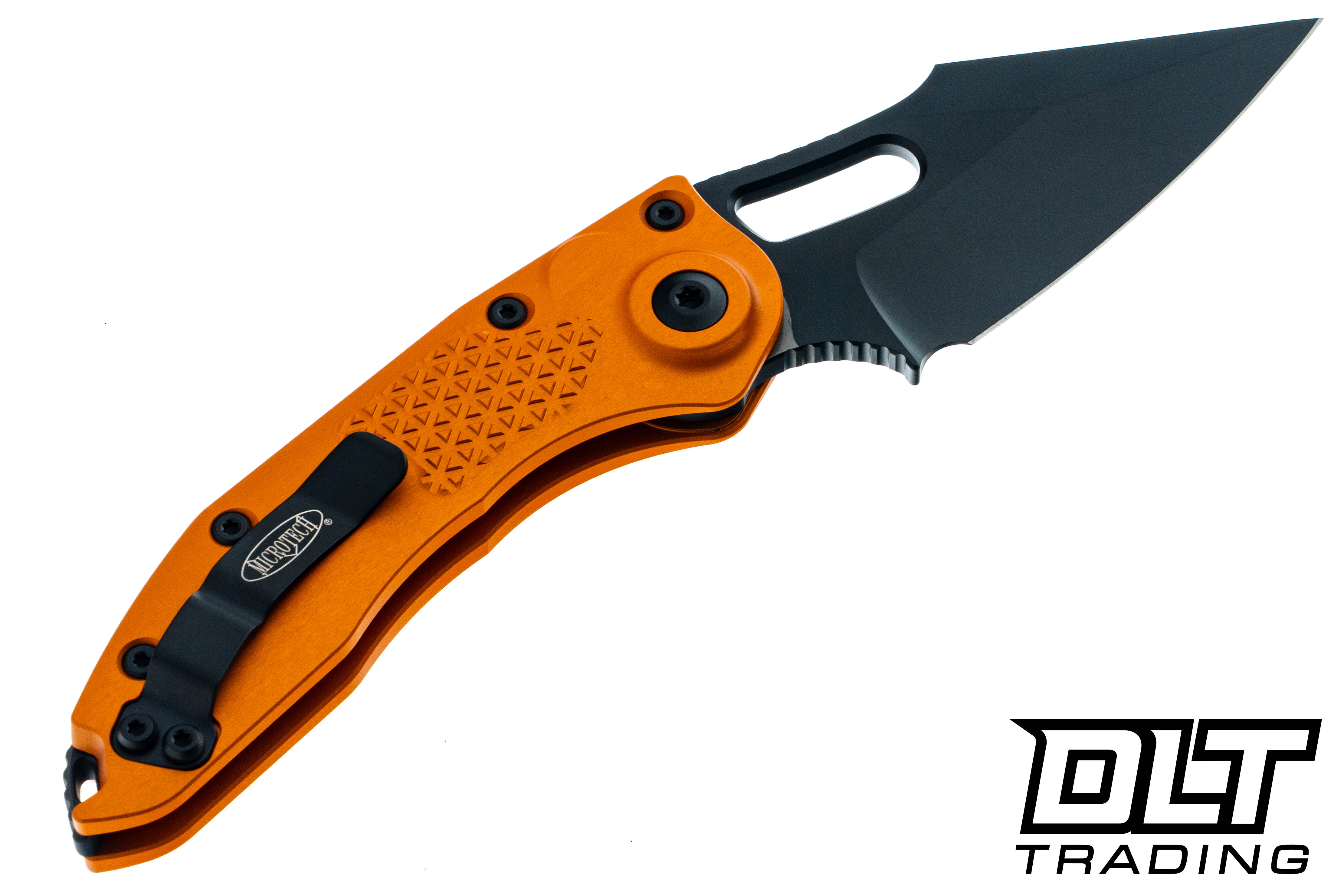 Microtech 169-1OT Stitch S/E - Orange Tangerine Fluted Handle