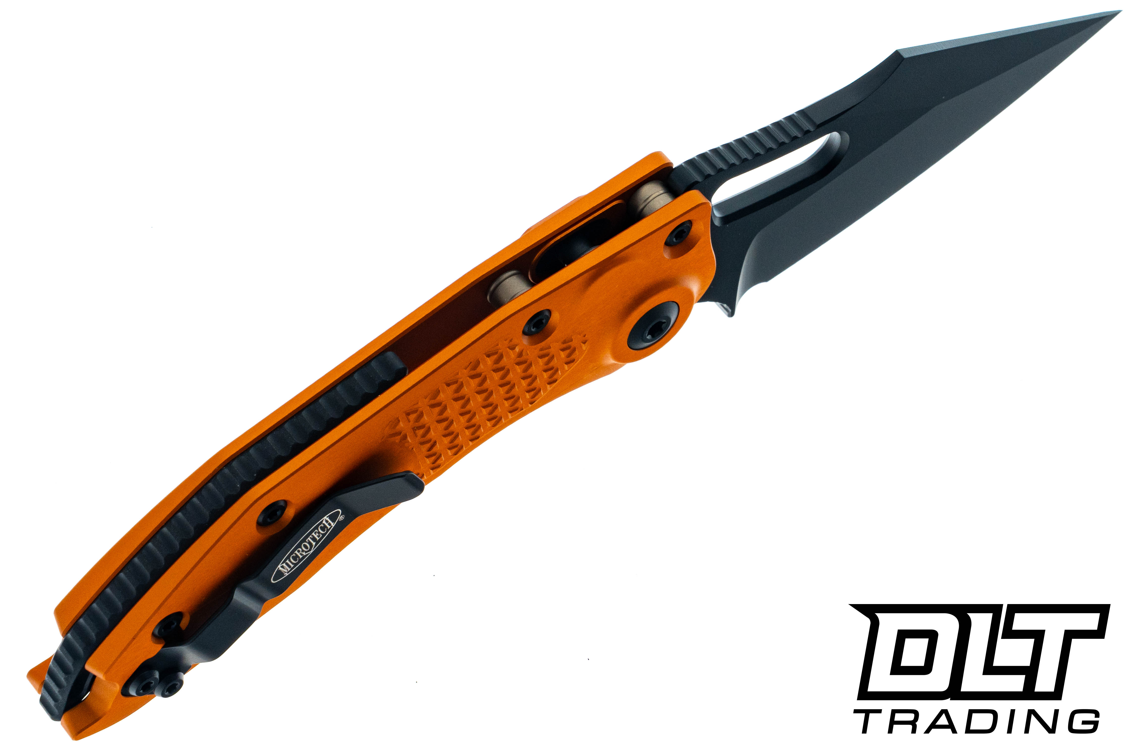 Microtech 169-1OT Stitch S/E - Orange Tangerine Fluted Handle