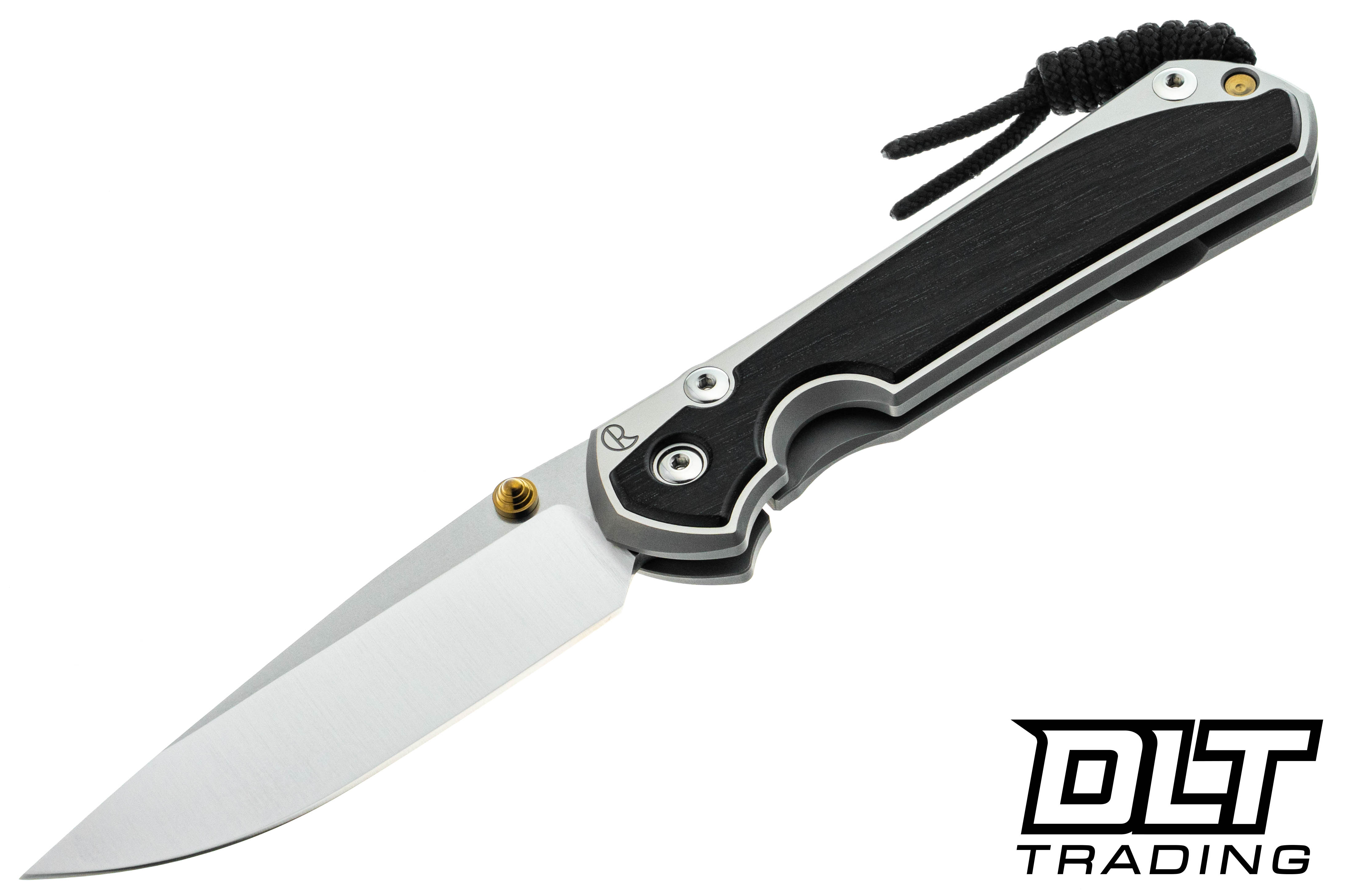 Chris Reeve Large Sebenza 31 - Polished Titanium & Blade - Bog Oak