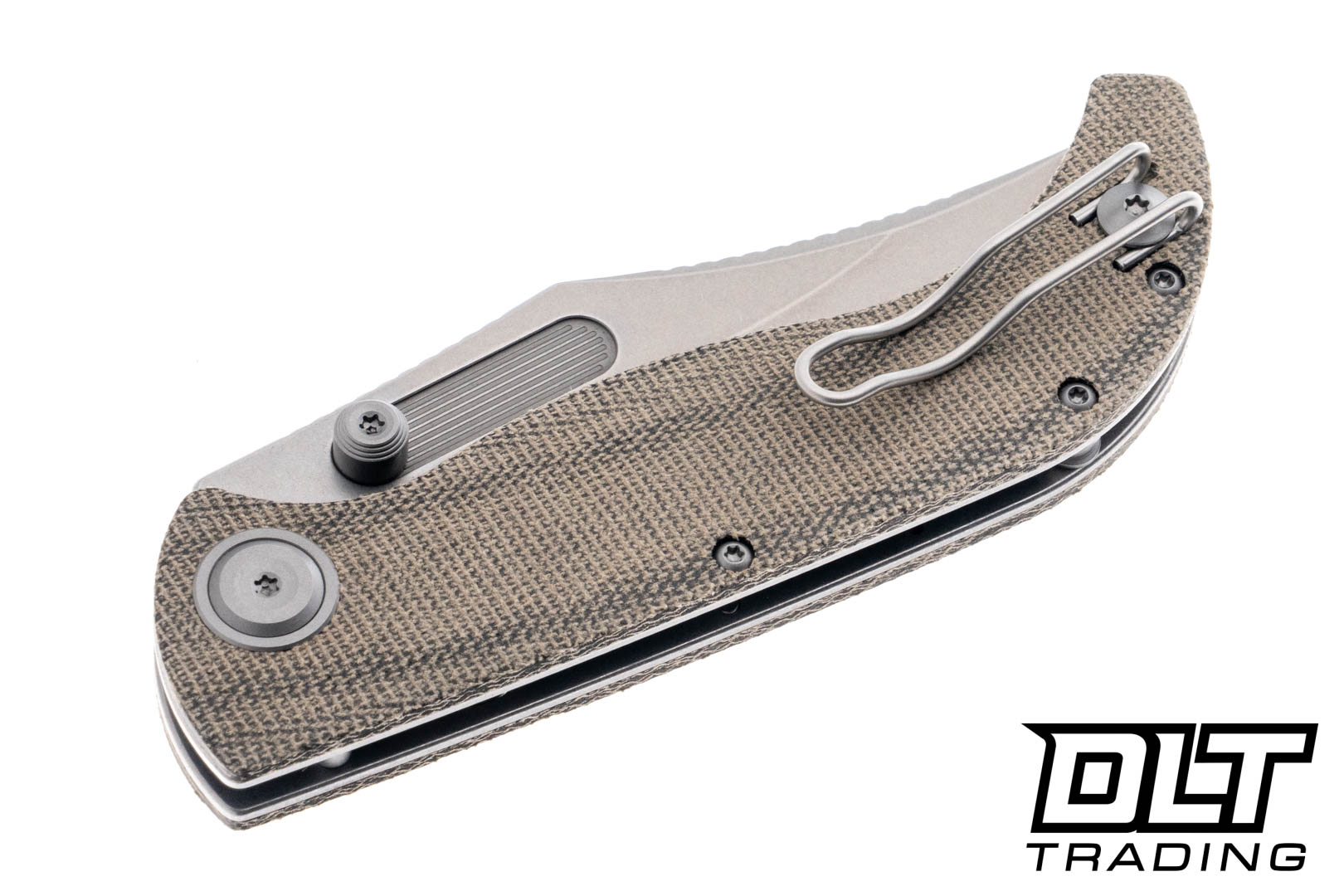 Vosteed Naga - Green Micarta - Stonewash S35VN Clip Point Blade