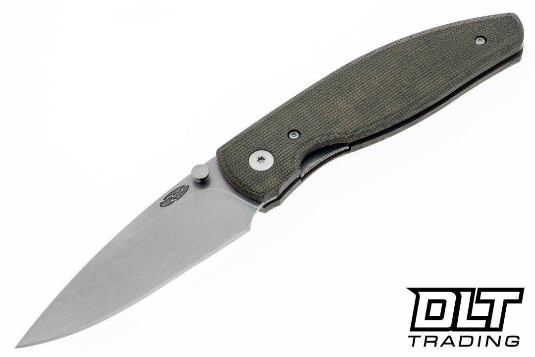 Three Rivers Manufacturing Atom 20CV - OD Green Micarta - DLT Trading