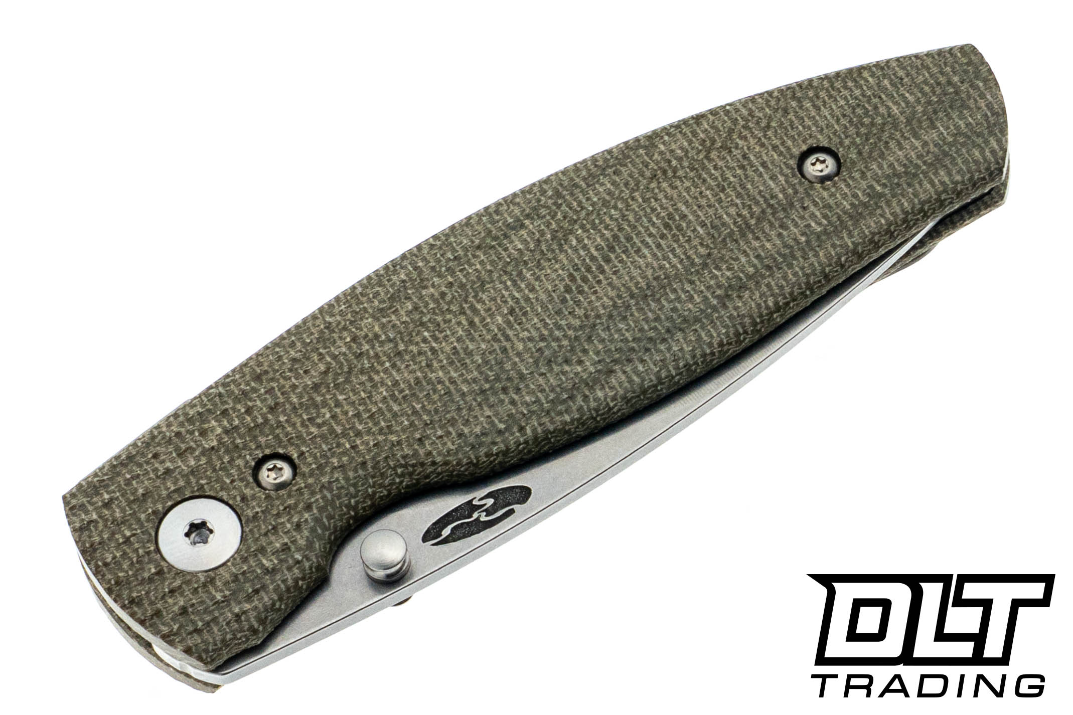 TRM Neutron 2 MagnaCut - 3D Lizard Skin OD Green Micarta