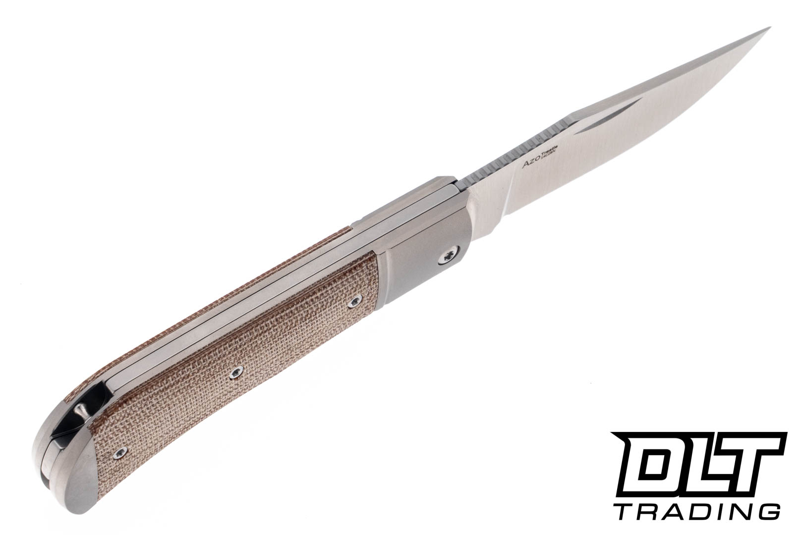 Kizer Trestle - Titanium & Natural Micarta - Satin 14C28N Blade