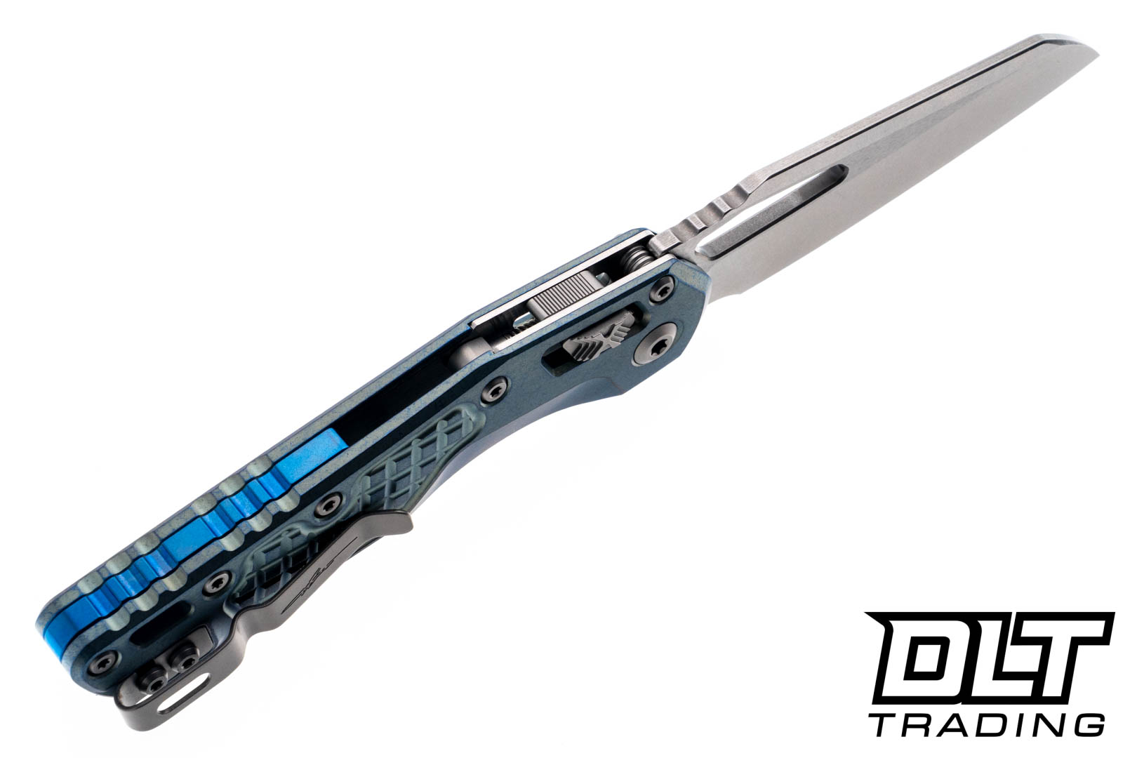 Microtech 210-10FRMS6 MSI Ram-Lok - Ice Blue Frag Titanium - Blue