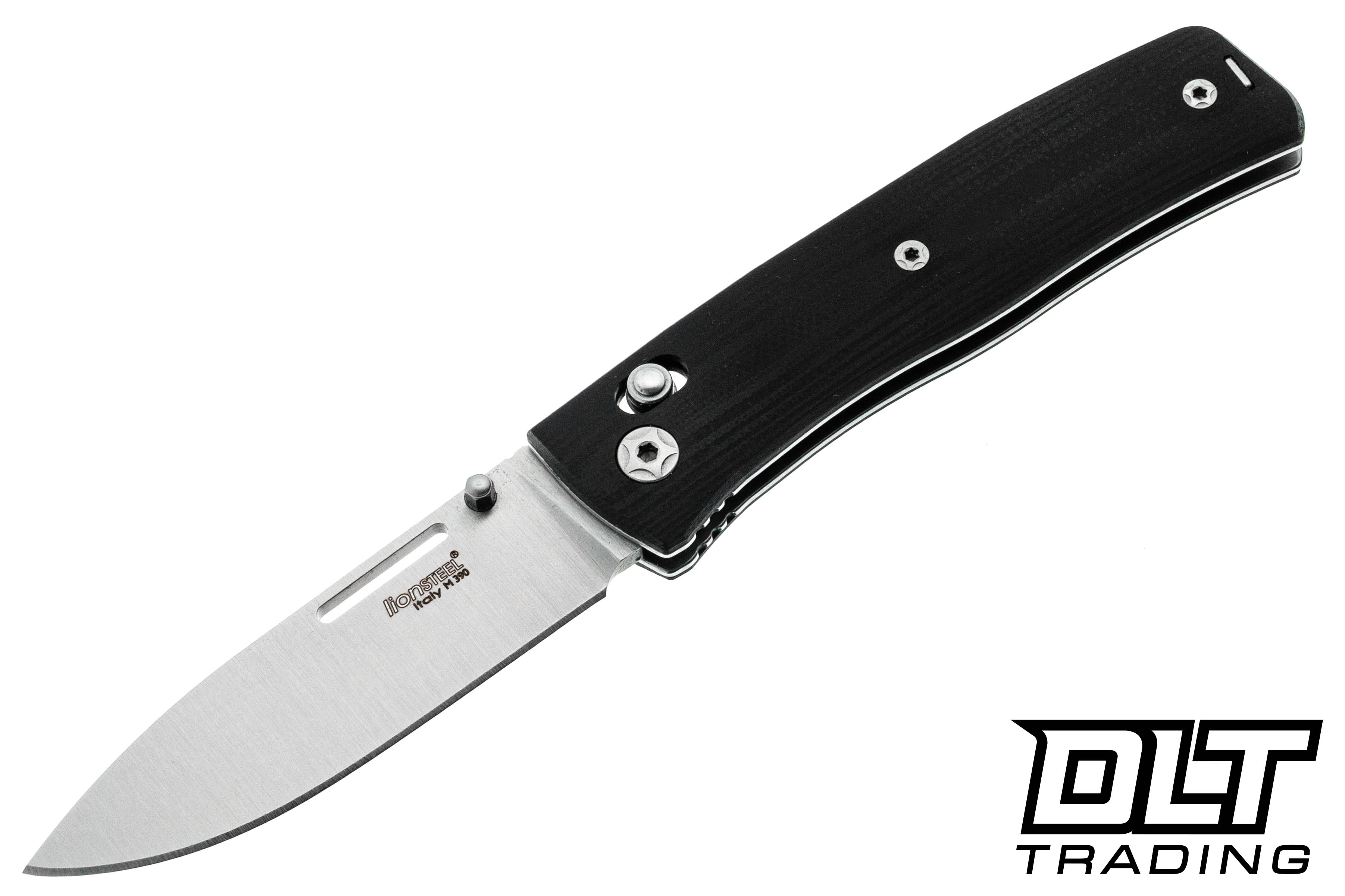LionSteel NiNi - Black G-10 - Satin M390 Blade - DLT Trading