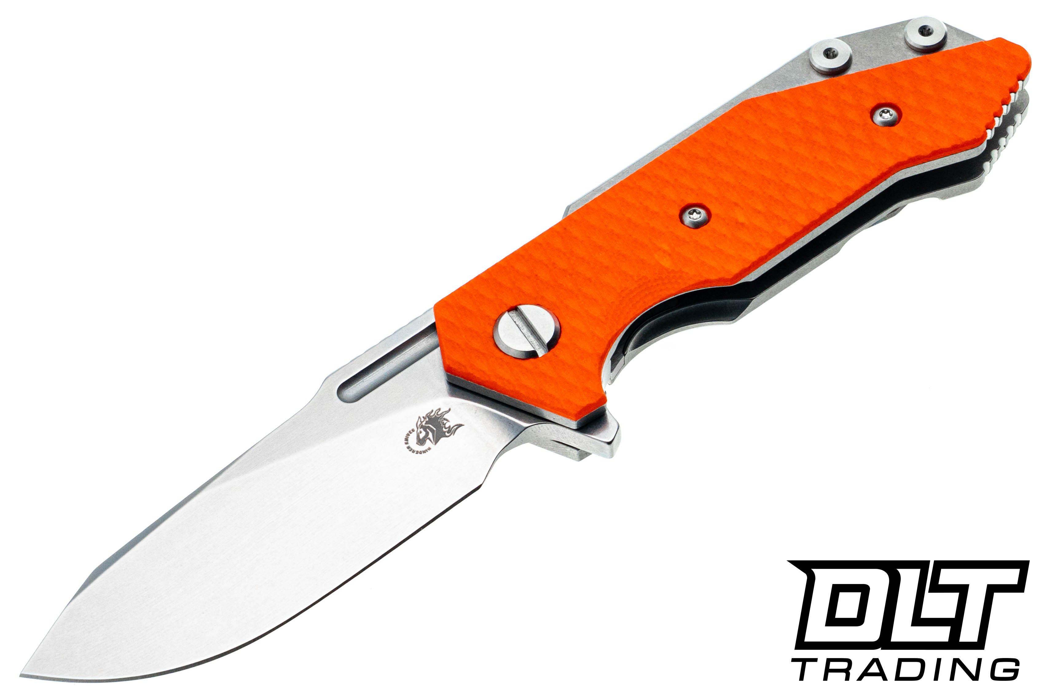 Hinderer Half Track Slicer Magnacut - Stonewashed Titanium & Blade