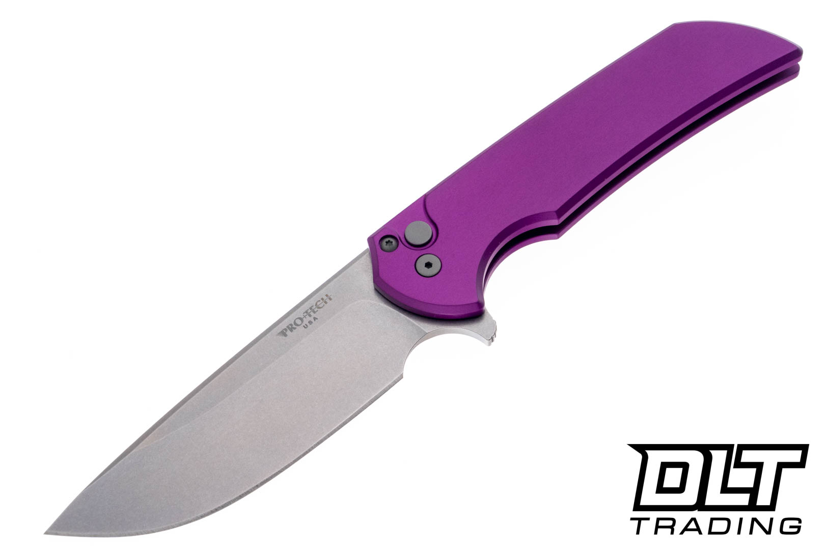 Pro-Tech Mordax - Purple Handle - Stonewashed MagnaCut Blade - DLT