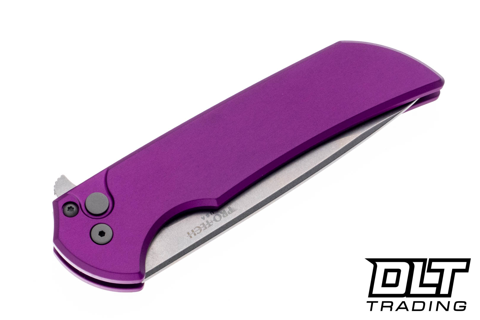 Pro-Tech Mordax - Purple Handle - Stonewashed MagnaCut Blade - DLT
