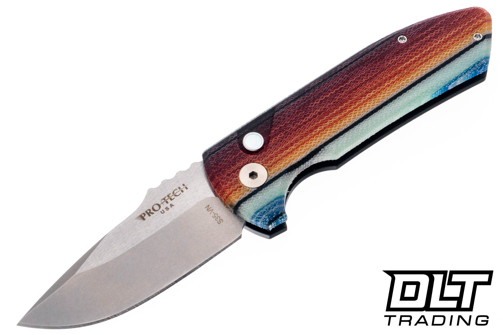 Pro-Tech SBR - Mexican Blanket G-Carta Handle - Stonewashed Blade