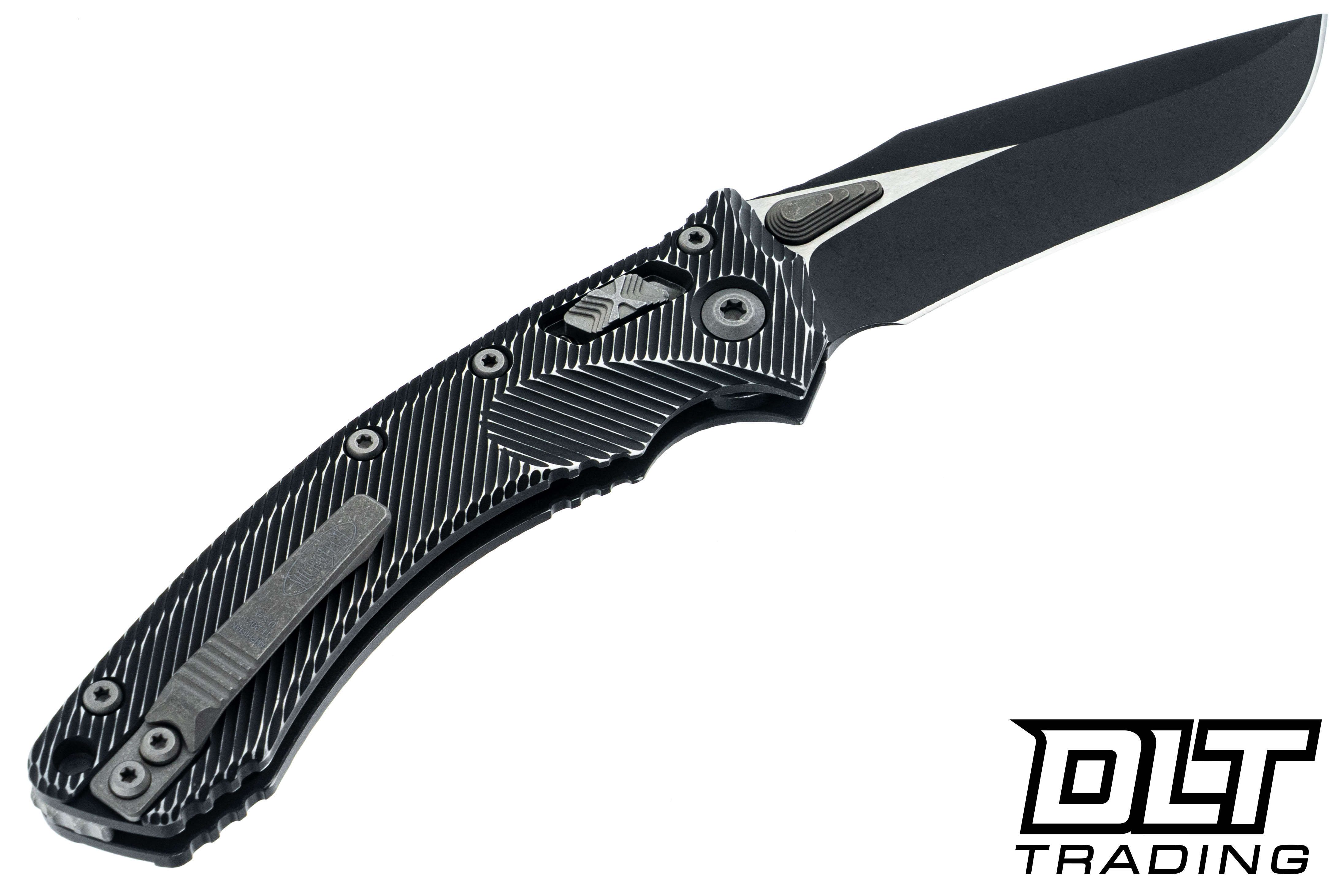 Microtech 137RL-1FLDBK Amphibian Ram-Lok - Distressed Black Fluted 
