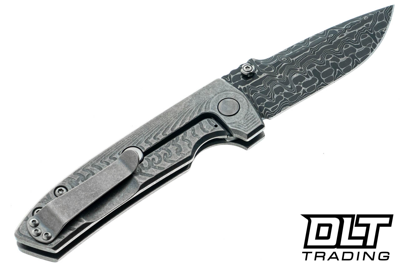 12 Days of Christmas - Les George VECP Damascus Titanium Folder | DLT