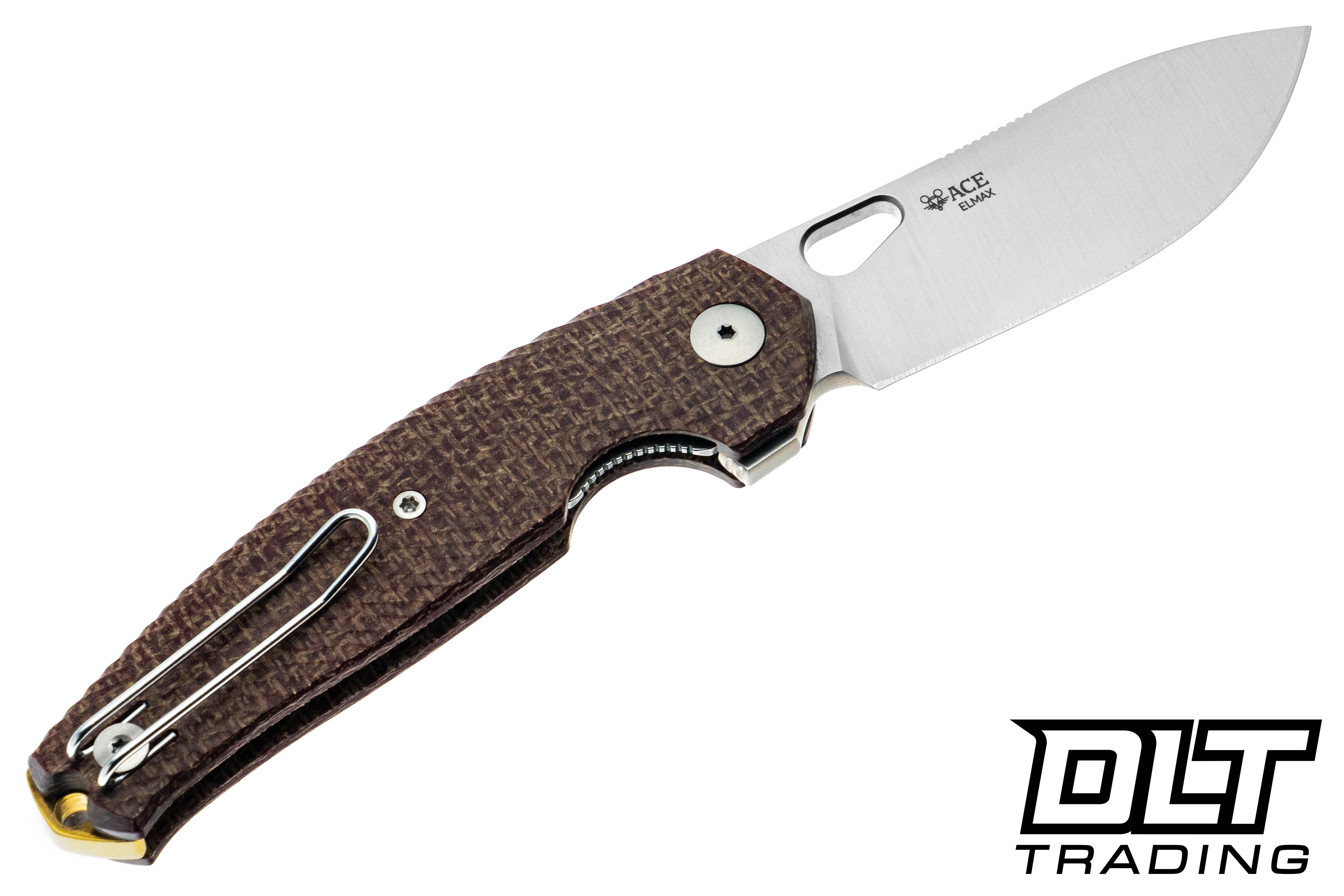GiantMouse ACE Jagt - Satin Blade - Burlap Micarta - DLT Trading