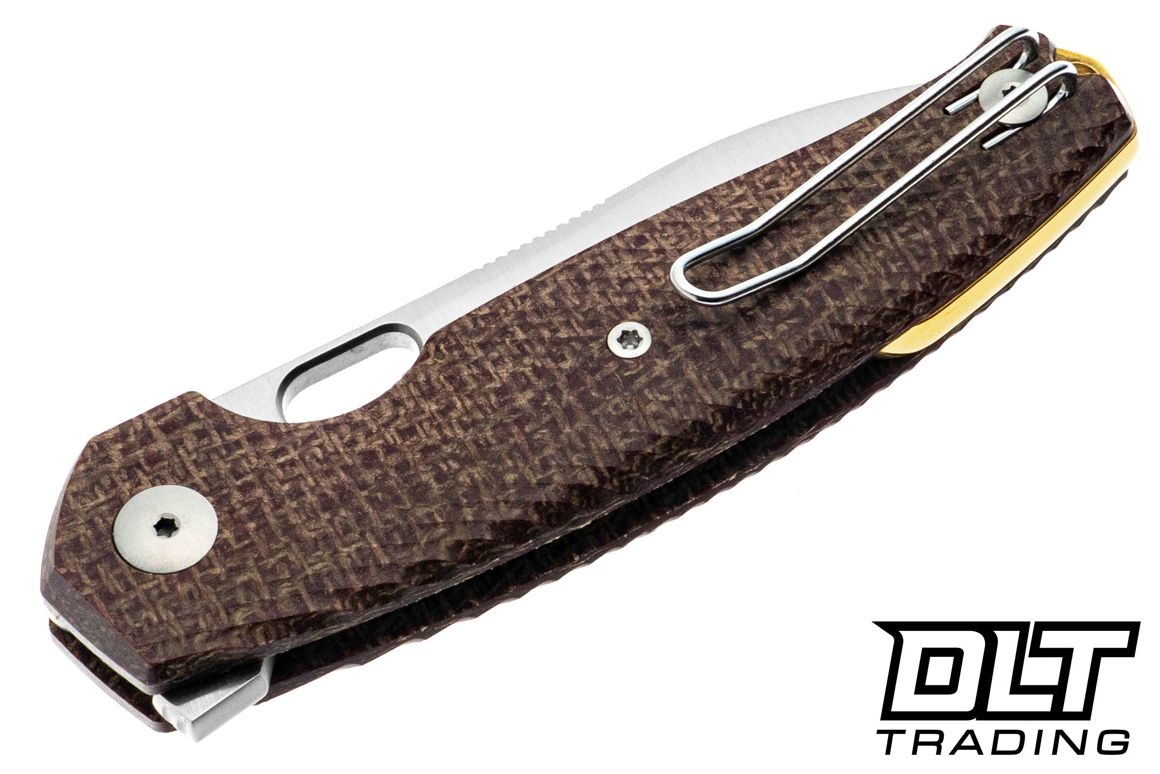 GiantMouse ACE Jagt - Satin Blade - Burlap Micarta - DLT Trading