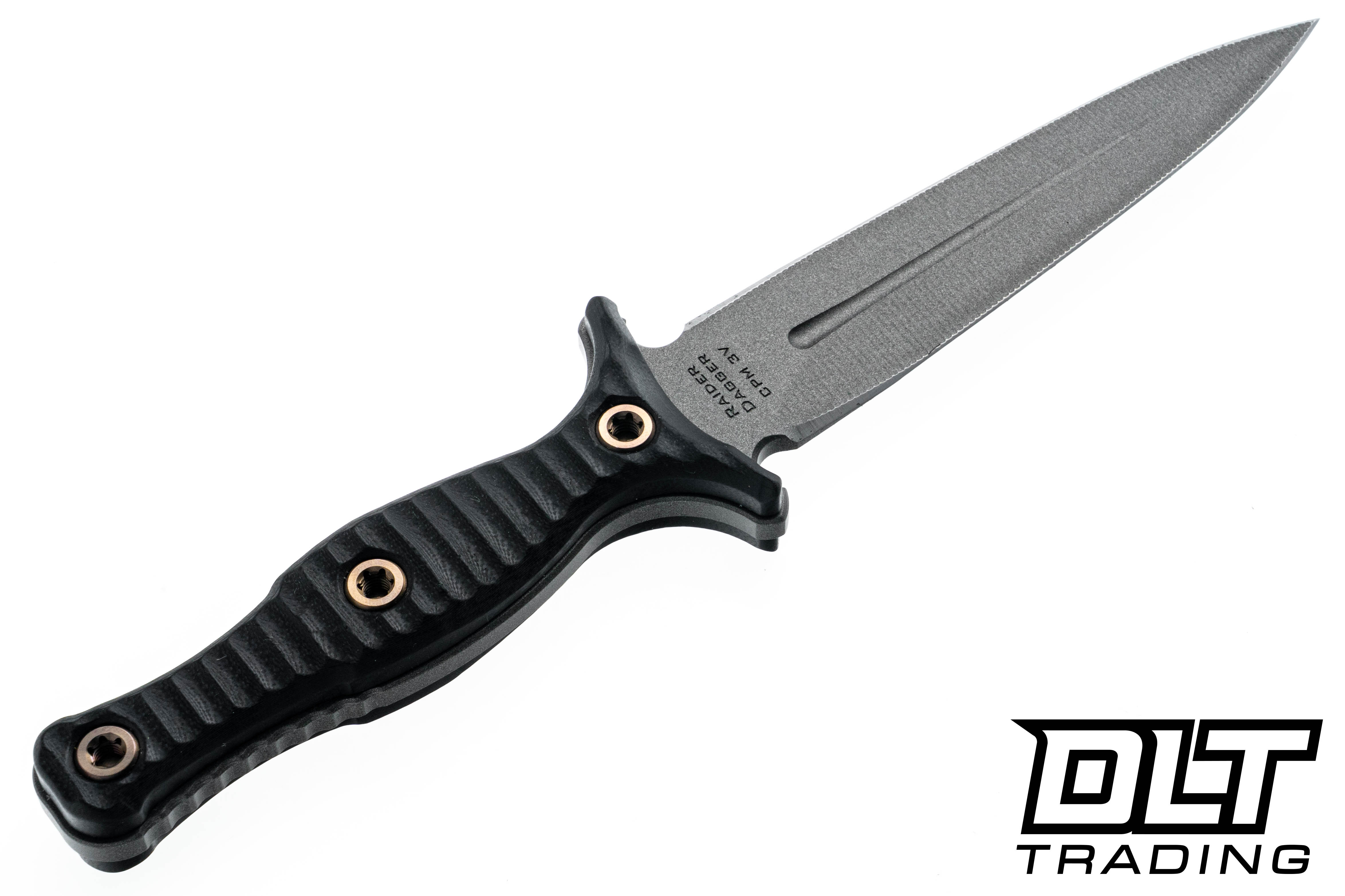 RMJ Tactical Raider Dagger - Black G-10 - Tungsten Cerakote