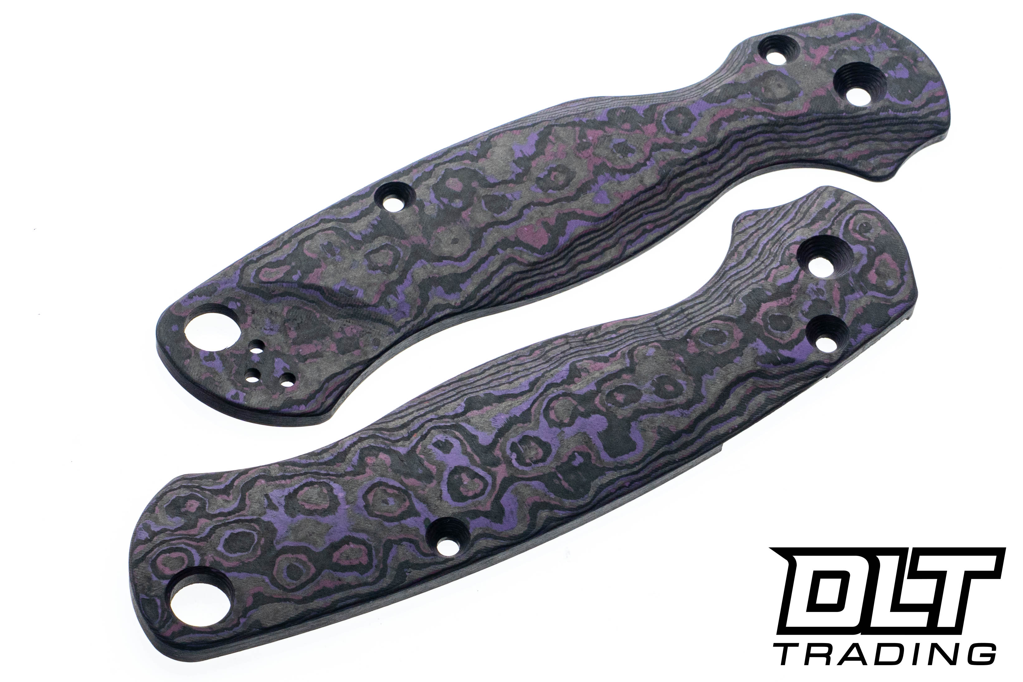 Flytanium Spyderco Paramilitary 2 Lotus Scales - Purple Haze Fat