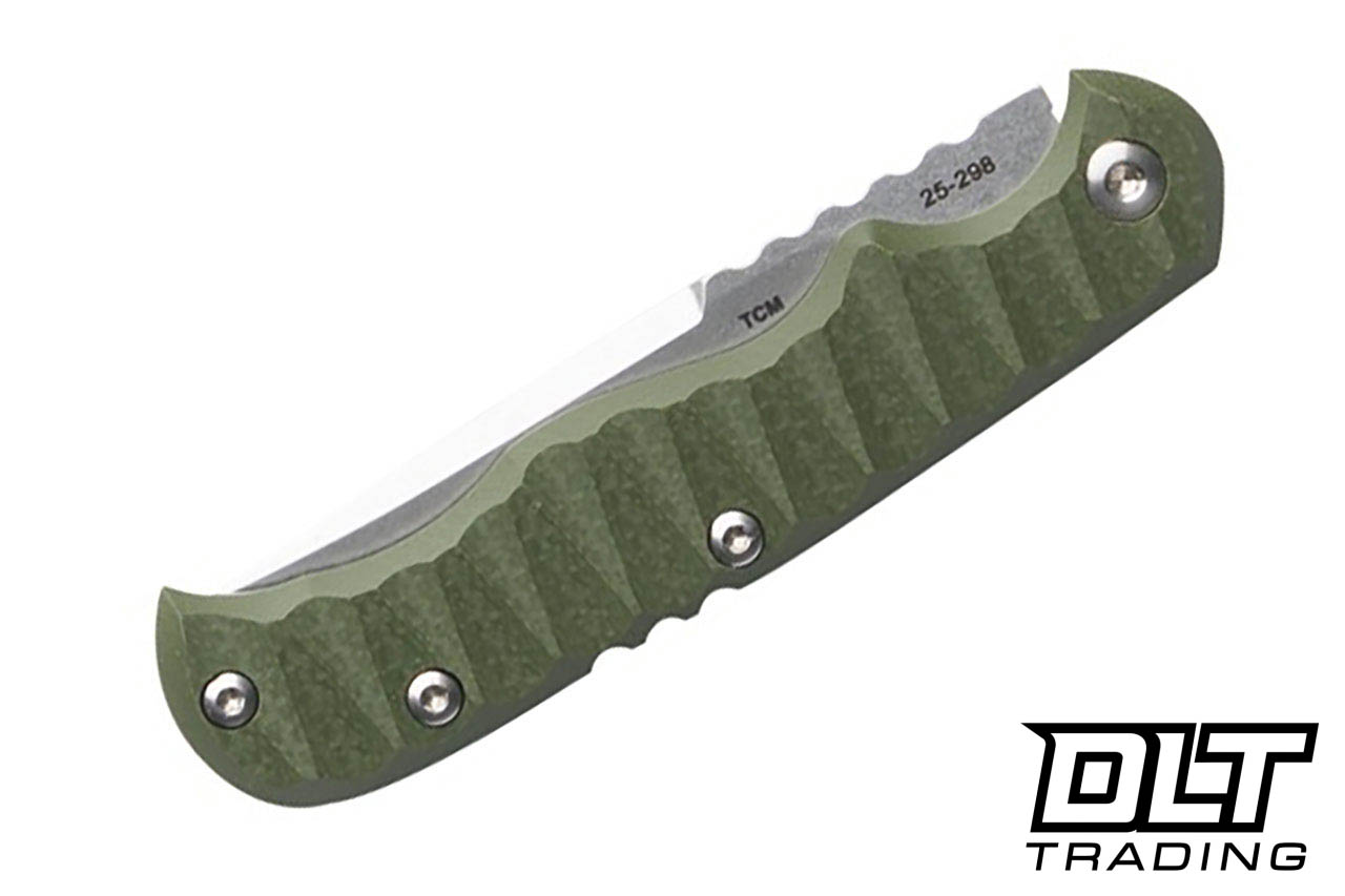 TOPS Tex Creek Mini Slip Joint - Green G-10 - Tumbled M390 Blade