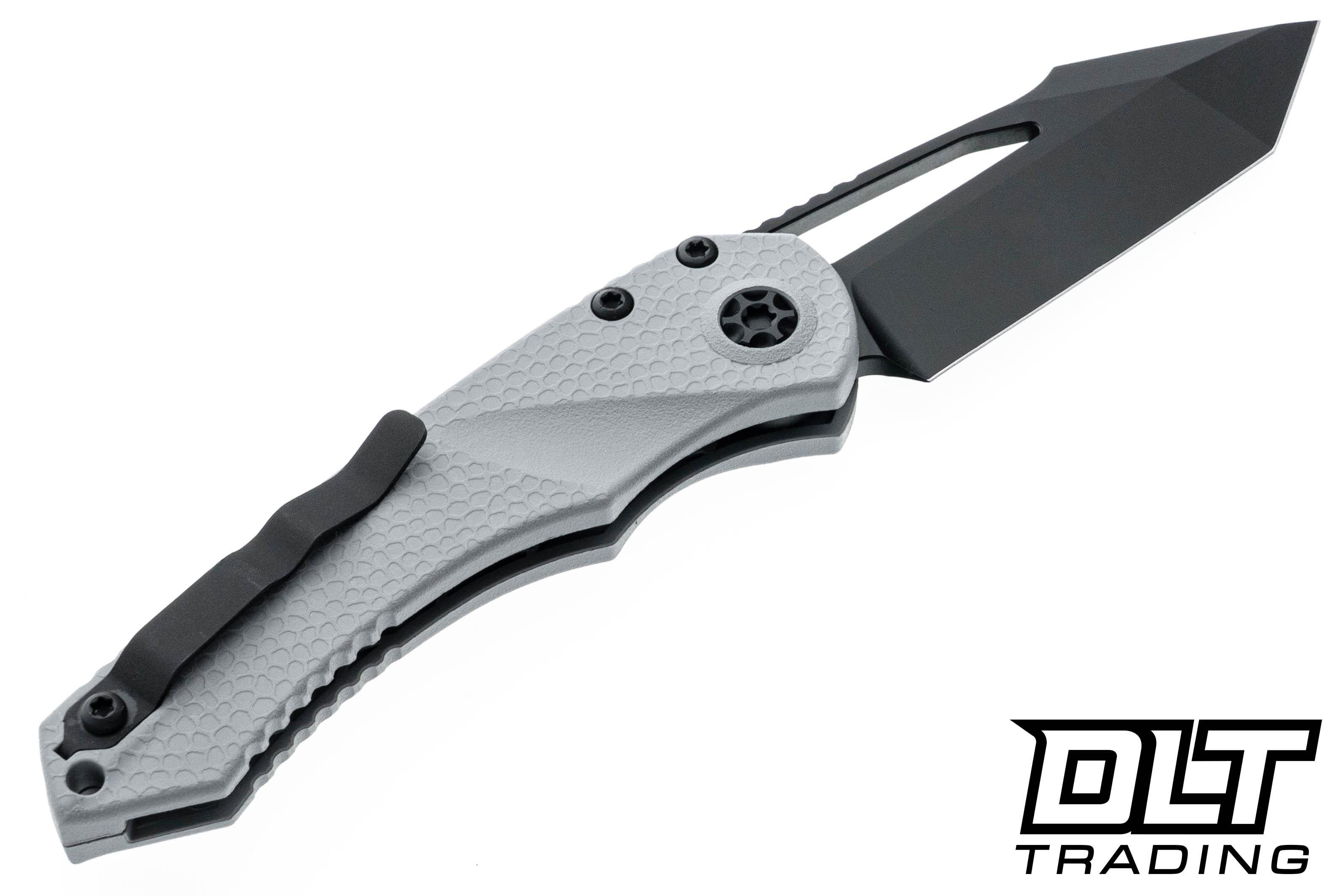 Heretic Mini Pariah Manual - Black Tanto MagnaCut Blade - Gray