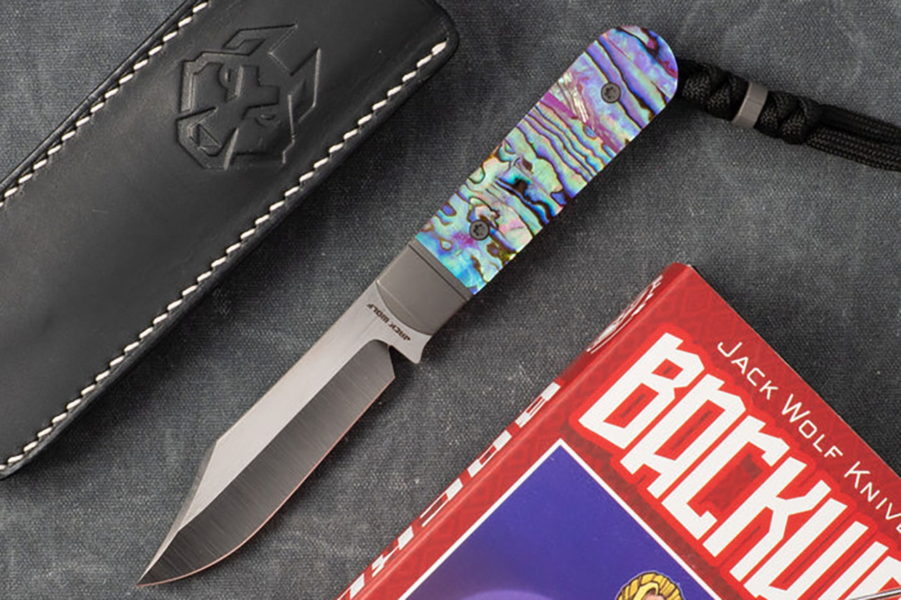 Jack Wolf Backwoods FIXedc - Dark Blast Ti Bolster - Abalone