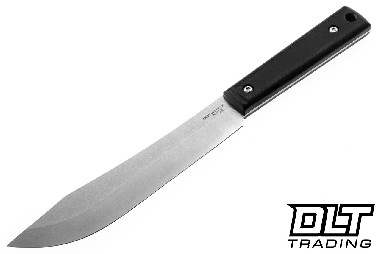 Defiant 7 Magnolia - Black G-10 - Stonewash AEB-L Blade - Kydex