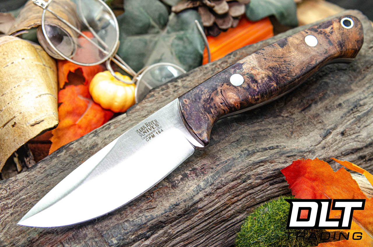 Bark River North Country EDC CPM-154 Chocolate & Tan Maple Burl