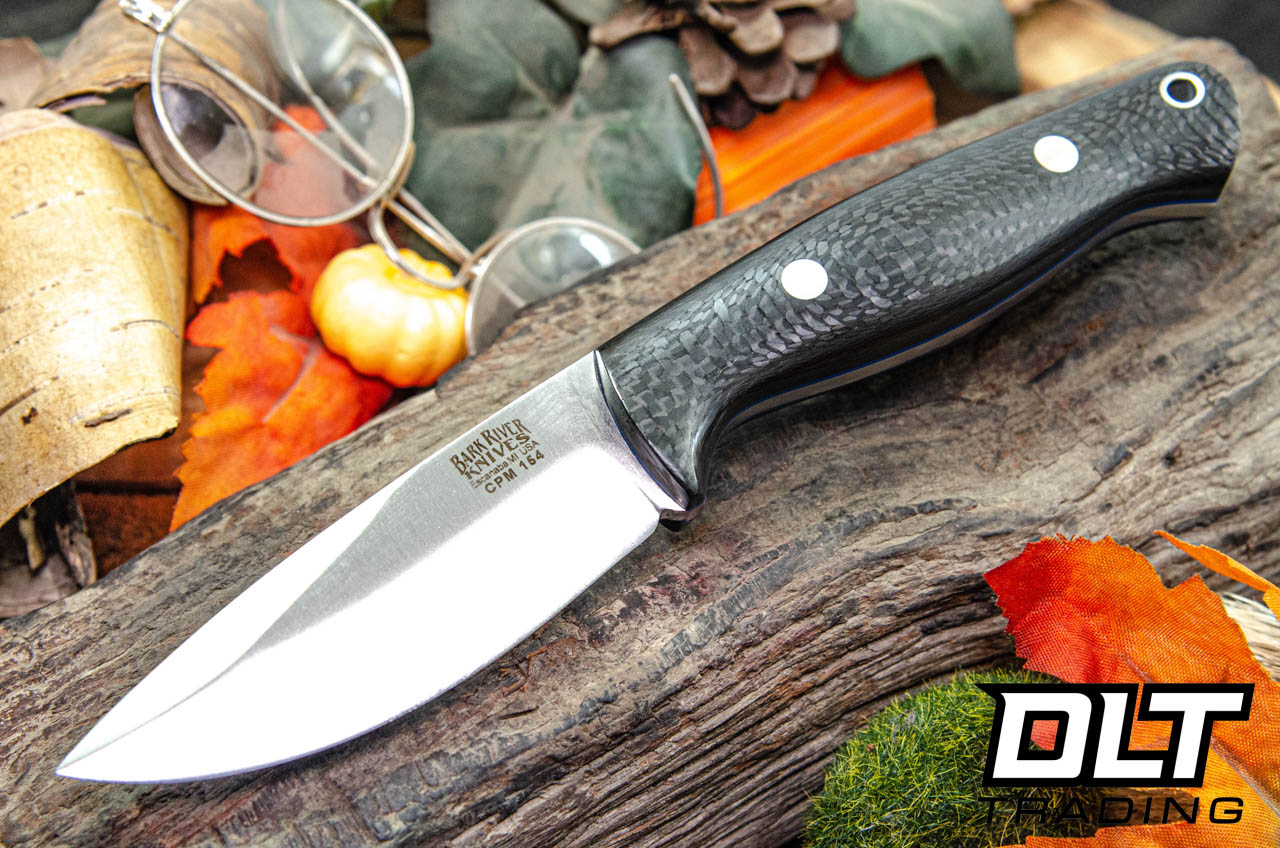 Bark River North Country EDC CPM-154 Black Carbon Firber - Blue Liners