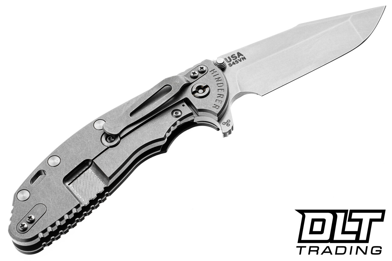 Hinderer XM-24 Harpoon Spanto S45VN - Stonewashed Titanium & Blade
