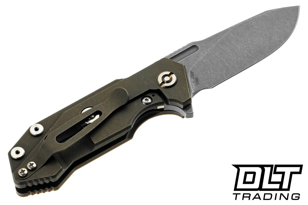 Hinderer Half Track Slicer MagnaCut - Battle Bronze Anodized