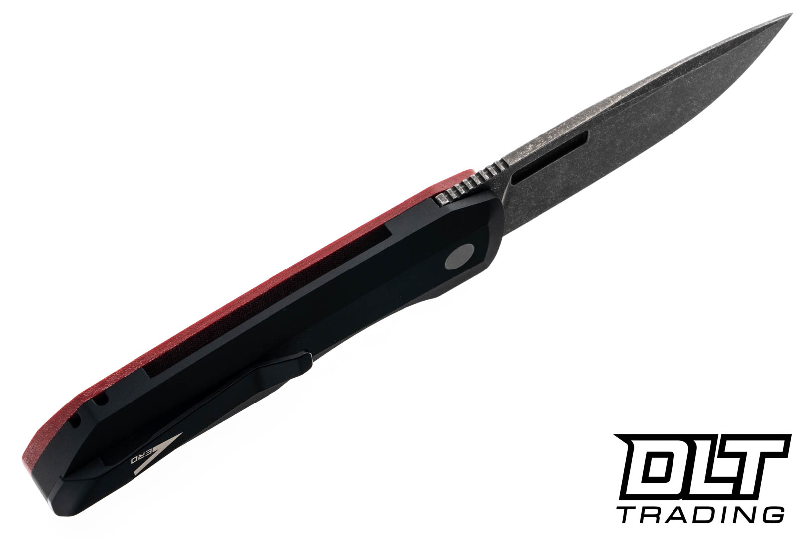 Pro-Tech Vero Synapse - Red Linen Micarta Lid - Thick Black