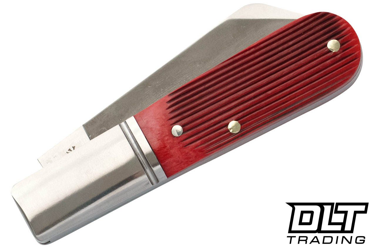 RoseCraft Blades Beaver Creek Barlow - Red Barnboard Jigged Bone