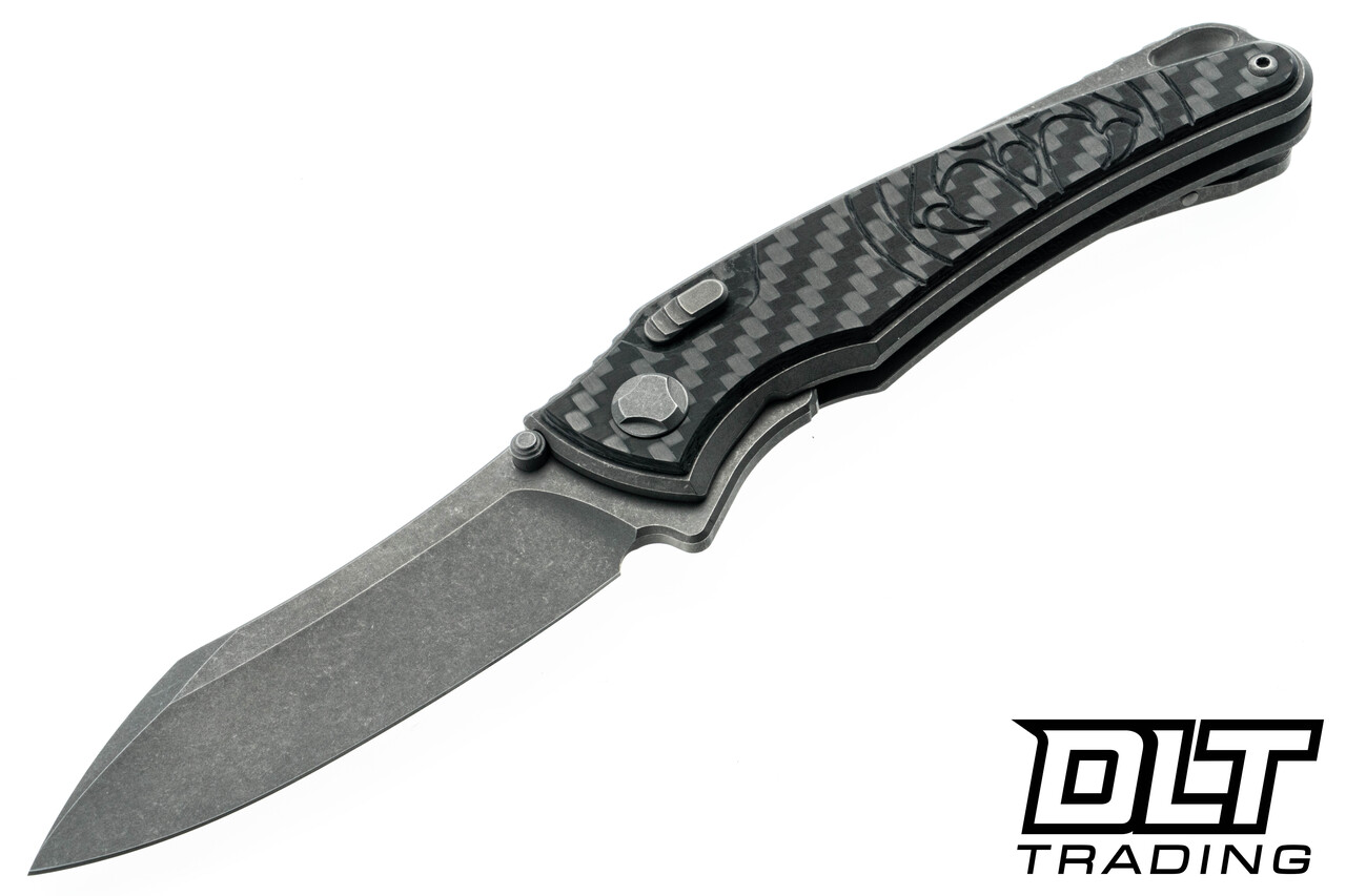 Black Hawk Talon ガスガン Hawk Knives Talon M390 - Titanium Handle - Twill Carbon Fiber