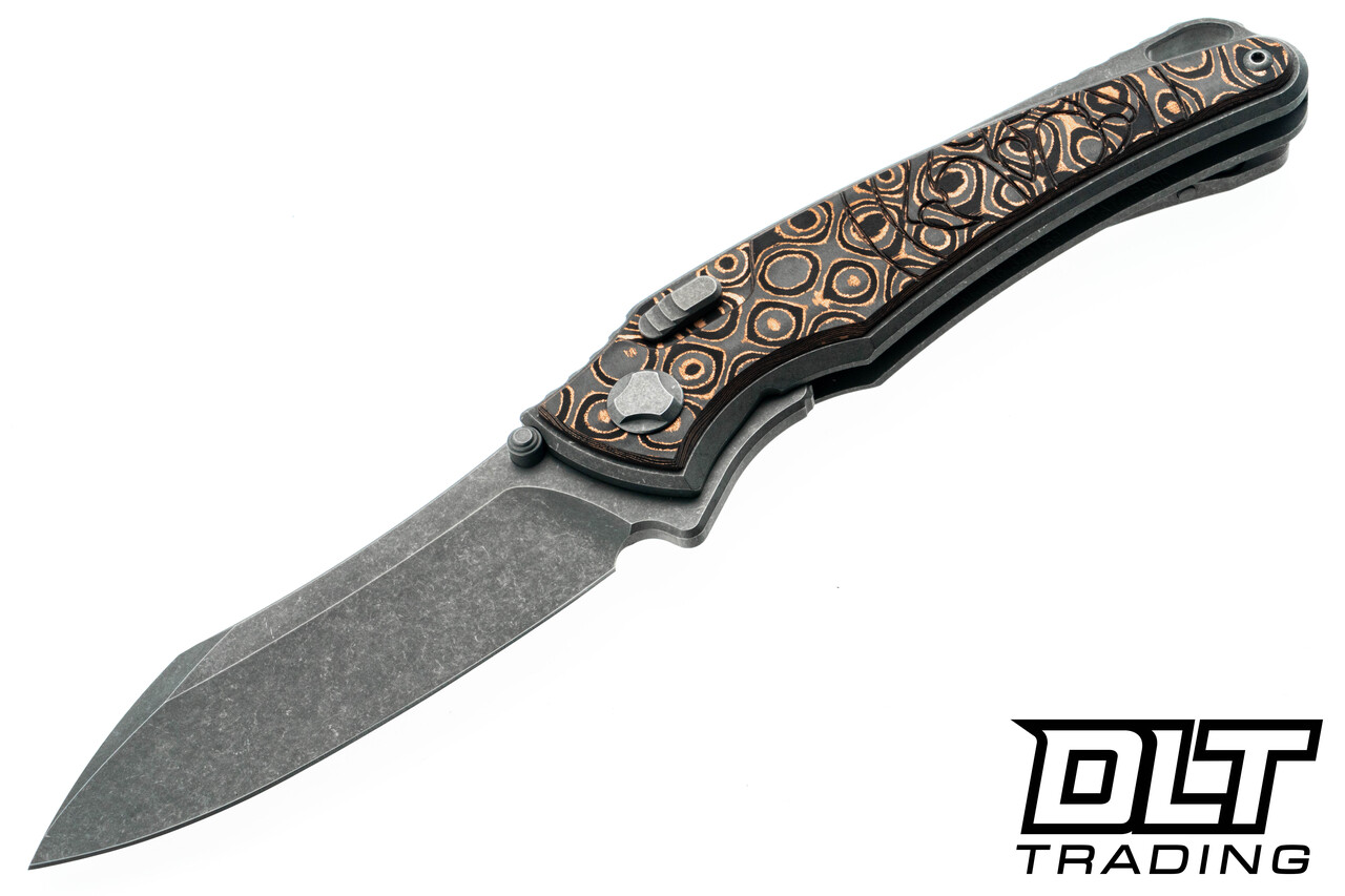 Hawk Knives Talon M390 - Titanium Handle - Uni Copper FatCarbon