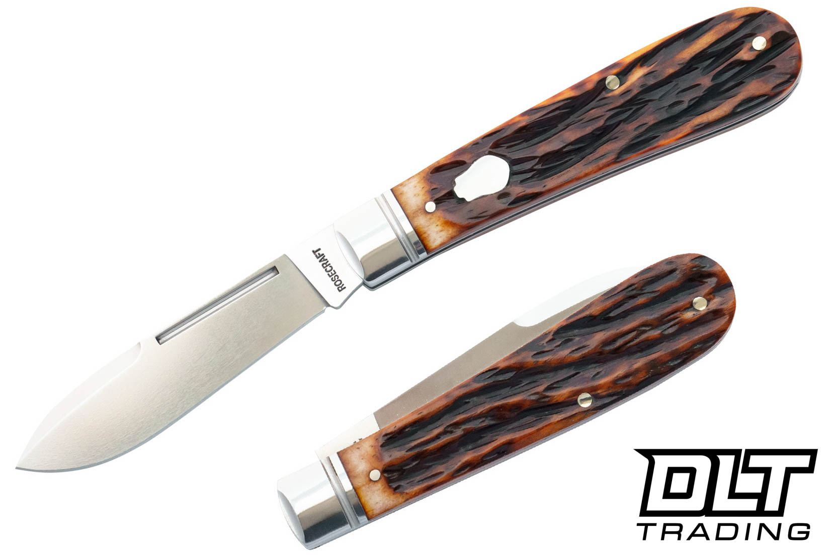 RoseCraft Blades Nolichucky Jack - Dapper Jigged Bone - Satin D2