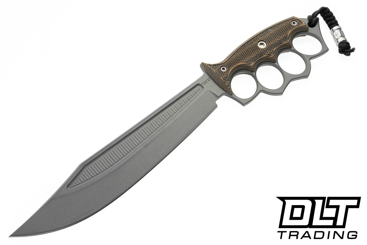 RMJ Tactical Marauder 3V - Savage Stainless - Hyena Brown G-10